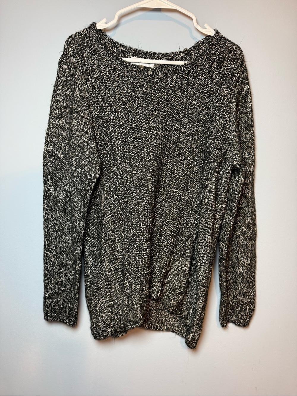 Calvin Klein Black & White Marled Crewneck Sweater